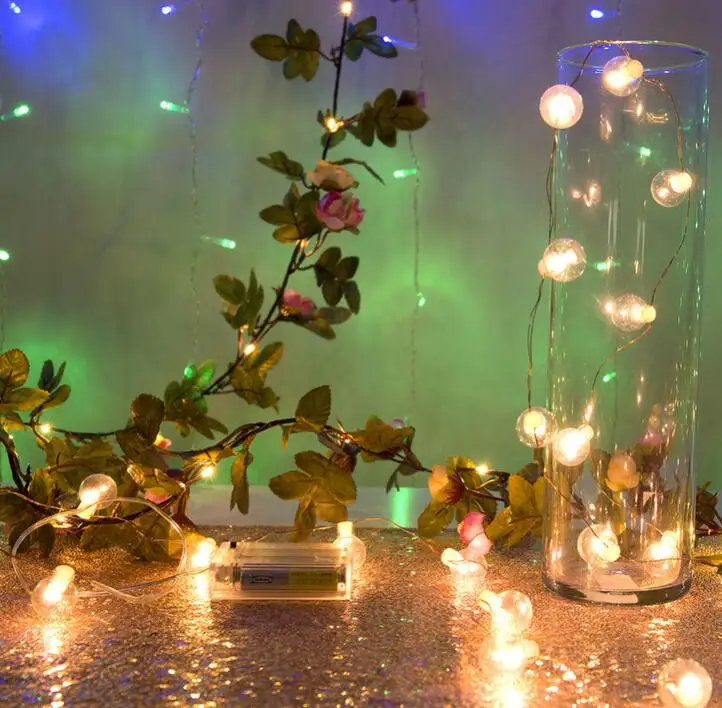 LED lamp string copper wire lamp rattan flower lamp Christmas decorative lamp string 2 m 20 lamp battery color lamp
LED lamp string copper wire lamp rattan flower lamp Christmas decorative lamp string 2 m 20 lamp battery color lamp