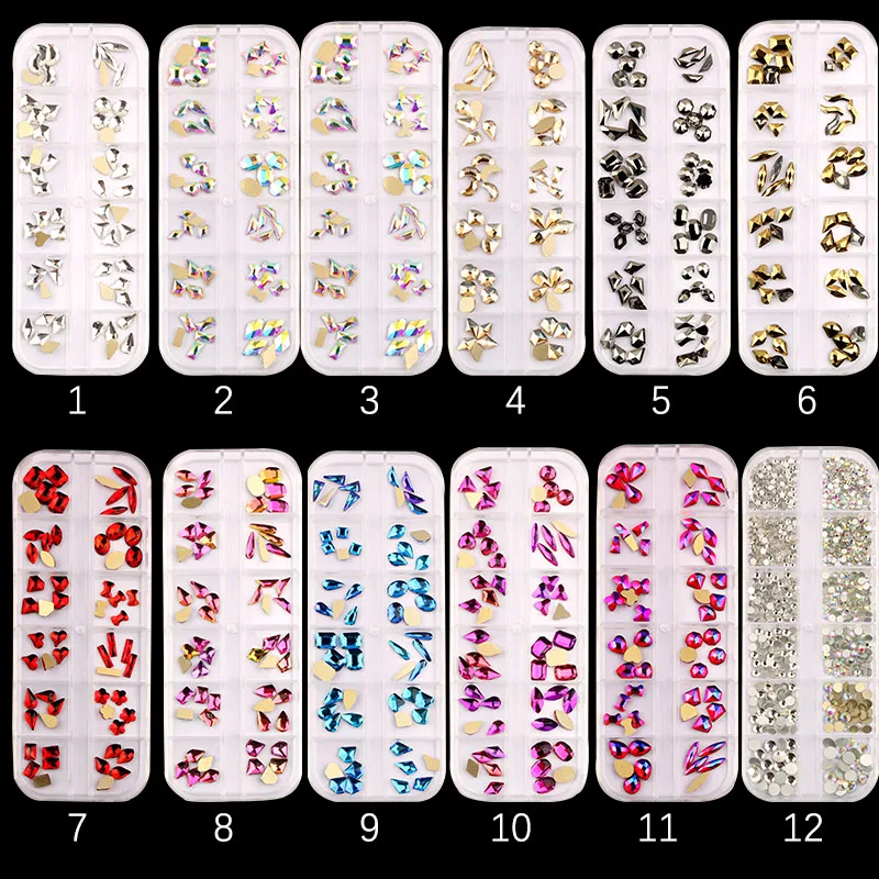 New Multi Shape Nail Rhinestones 3D Crystal AB/Clear Nail Stones Glitter Gems DIY Nail Art Decorations Glass Rhinestone 1 Box
New Multi Shape Nail Rhinestones 3D Crystal AB/Clear Nail Stones Glitter Gems DIY Nail Art Decorations Glass Rhinestone 1 Box