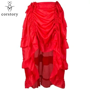 Corstory Vintage Red Chiffon Ruffles Front Lace Up Victorian Steampunk Skirt Costume Clothing Gothic Party Skirts
Corstory Vintage Red Chiffon Ruffles Front Lace Up Victorian Steampunk Skirt Costume Clothing Gothic Party Skirts