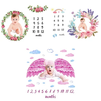 Newborn Monthly Growth Photography Blankets Baby Milestone Garland Pattern Blanket Photography Background Props Mat Purple Wings
Newborn Monthly Growth Photography Blankets Baby Milestone Garland Pattern Blanket Photography Background Props Mat Purple Wings