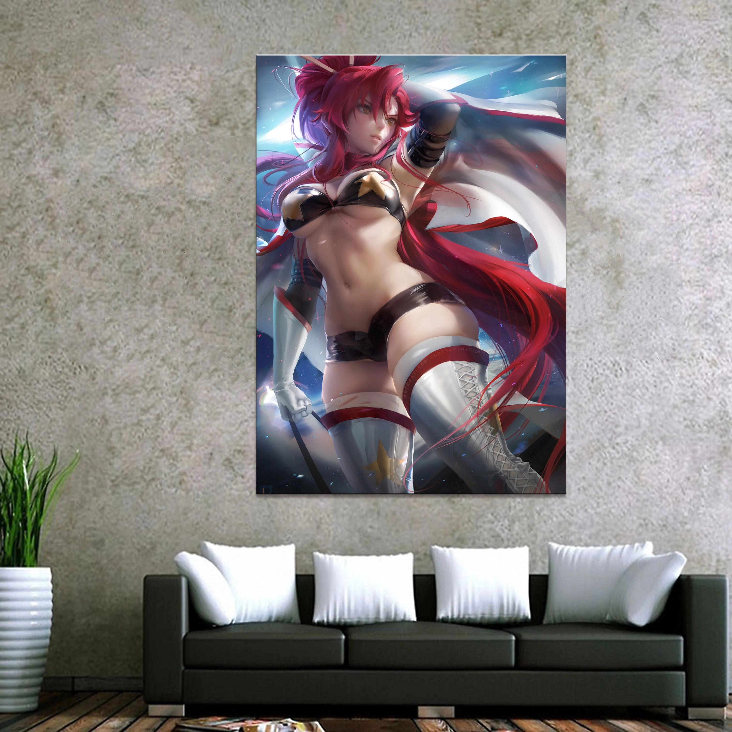 1 шт. анимационные изображения Tengen Toppa Yoko Littner постер холст картины настенная