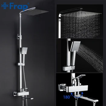 FRAP Sanitary Ware Suite bathroom shower faucet set shower mixer tap Bath Shower taps rainfall shower head mixer torneira
FRAP Sanitary Ware Suite bathroom shower faucet set shower mixer tap Bath Shower taps rainfall shower head mixer torneira