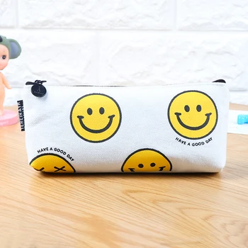 Creative Cute Smiling Expression Pencil Bag Large Capacity Canvas Pencil Bags Students Stationery
Creative Cute Smiling Expression Pencil Bag Large Capacity Canvas Pencil Bags Students Stationery