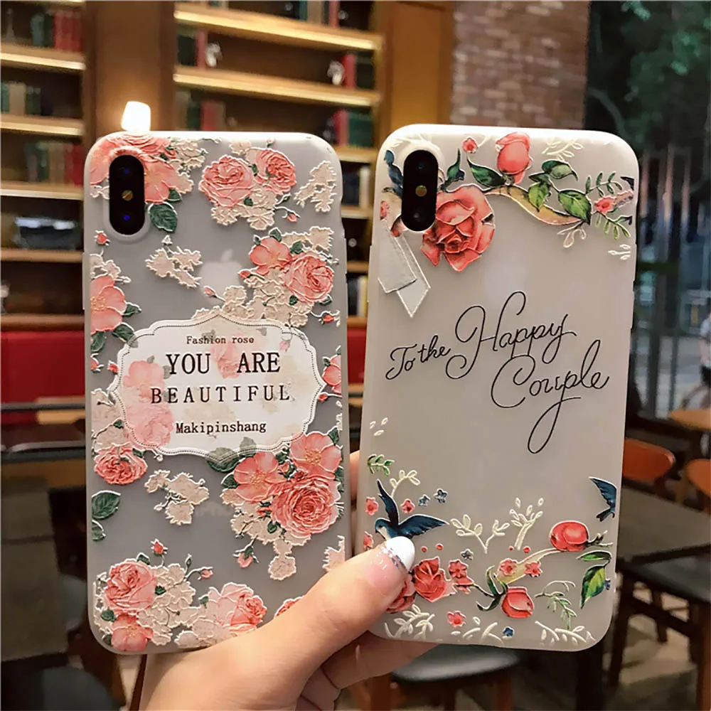 3D Peony flower Cases For iPhone X 7 8 6 6s Plus Words Soft Case for iPhone XS Max Back Cover
3D Peony flower Cases For iPhone X 7 8 6 6s Plus Words Soft Case for iPhone XS Max Back Cover