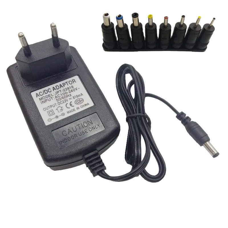 Universal AU UK EU US Plug 22V 0.818A AC 100V-240V Converter Adapter DC 22V 818mA Power Supply Converter DC5.5mm DC4.0mm DC3.5mm
Universal AU UK EU US Plug 22V 0.818A AC 100V-240V Converter Adapter DC 22V 818mA Power Supply Converter DC5.5mm DC4.0mm DC3.5mm
