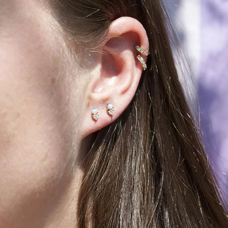 2019 cute minimal girl jewelry fine 925 sterling silver dainty delicate opal stone tiny stone double hole small earring
2019 cute minimal girl jewelry fine 925 sterling silver dainty delicate opal stone tiny stone double hole small earring
