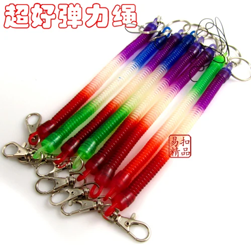 Retractable telephone cord spring key chain mobile phone chain plastic keychain tool elastic rope spring rope
Retractable telephone cord spring key chain mobile phone chain plastic keychain tool elastic rope spring rope