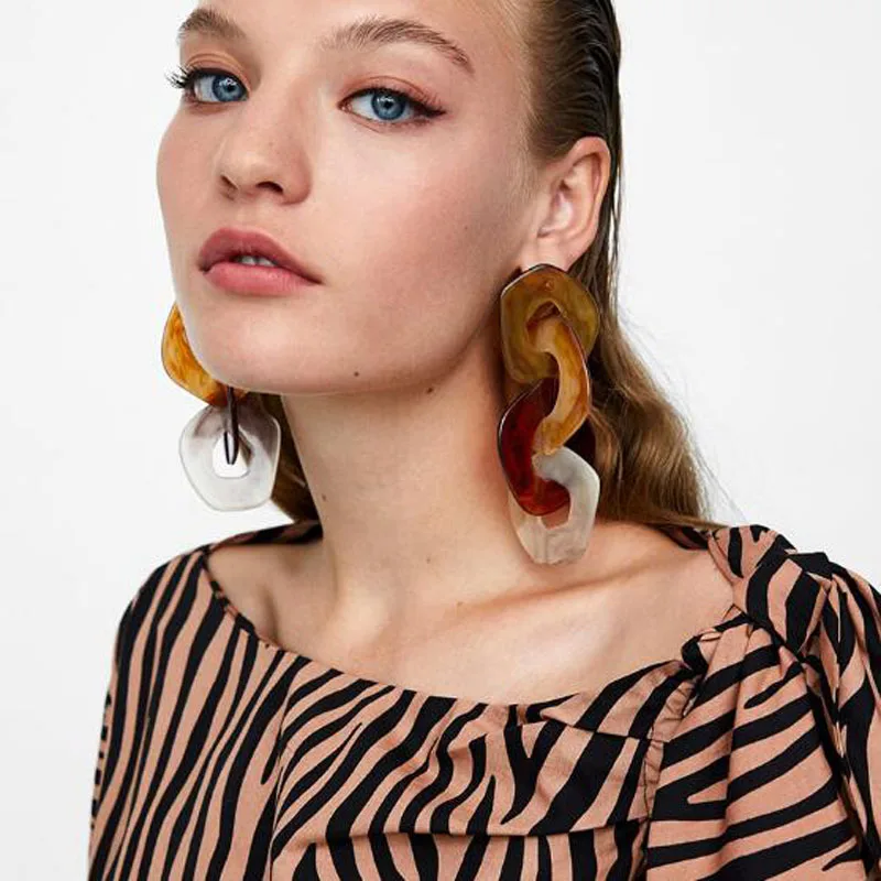 Best lady ZA Resin Drop Dangle Earrings For Women Vintage Wedding Party Fashion Pendant Earring Charm Trendy Jewelry Bohemian
Best lady ZA Resin Drop Dangle Earrings For Women Vintage Wedding Party Fashion Pendant Earring Charm Trendy Jewelry Bohemian