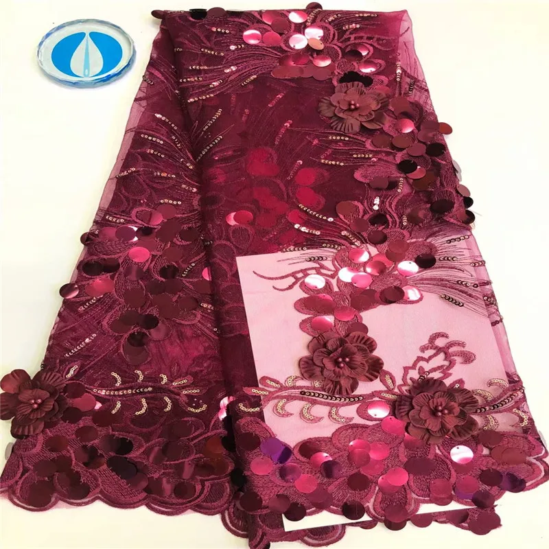 Latest African 3d Lace Fabrics Embroidered French Wine Red Sequins Lace Fabric 2019 Nigerian French Net Lace Fabrics
Latest African 3d Lace Fabrics Embroidered French Wine Red Sequins Lace Fabric 2019 Nigerian French Net Lace Fabrics