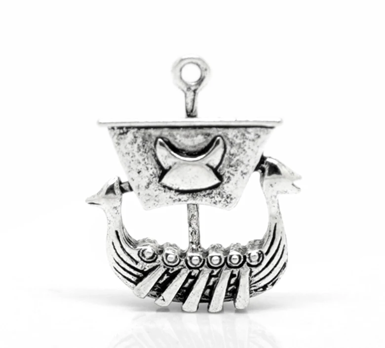 LASPERAL10PCs Silver Color Viking Pirate Ship Charm Pendants Fit Pendant Necklace 27x22mm(1 1/8"x7/8") For Jewelry Making
LASPERAL10PCs Silver Color Viking Pirate Ship Charm Pendants Fit Pendant Necklace 27x22mm(1 1/8"x7/8") For Jewelry Making