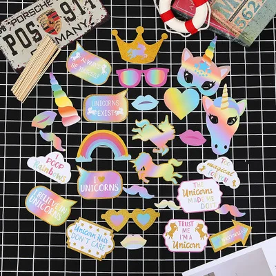Unicorn Party Photo Booth Props Kids Party Decoration Hat Rainbow Color Paper Stick Mask Birthday Gift for Children Cartoon Hat
Unicorn Party Photo Booth Props Kids Party Decoration Hat Rainbow Color Paper Stick Mask Birthday Gift for Children Cartoon Hat