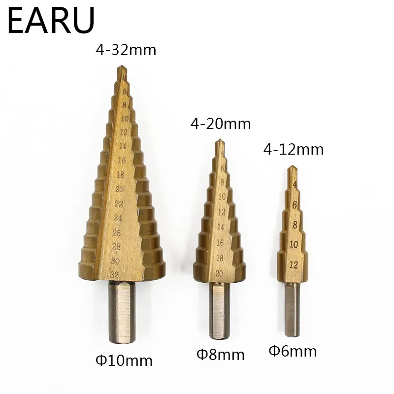 4mm to 12mm 20mm 32mm HSS Steel Step Drills Bit Tool Set Hex Shank Coated Metal Drill Bit Cut Tool Set Hole Cutter 4-12/20/32mm
4mm to 12mm 20mm 32mm HSS Steel Step Drills Bit Tool Set Hex Shank Coated Metal Drill Bit Cut Tool Set Hole Cutter 4-12/20/32mm
