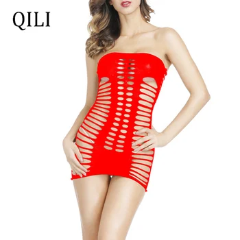 QILI Nightclub Sexy Dress Strapless Sleeveless Hollow Out See Through Mesh Short Mini Dresses Summer Clubwear One Size
QILI Nightclub Sexy Dress Strapless Sleeveless Hollow Out See Through Mesh Short Mini Dresses Summer Clubwear One Size