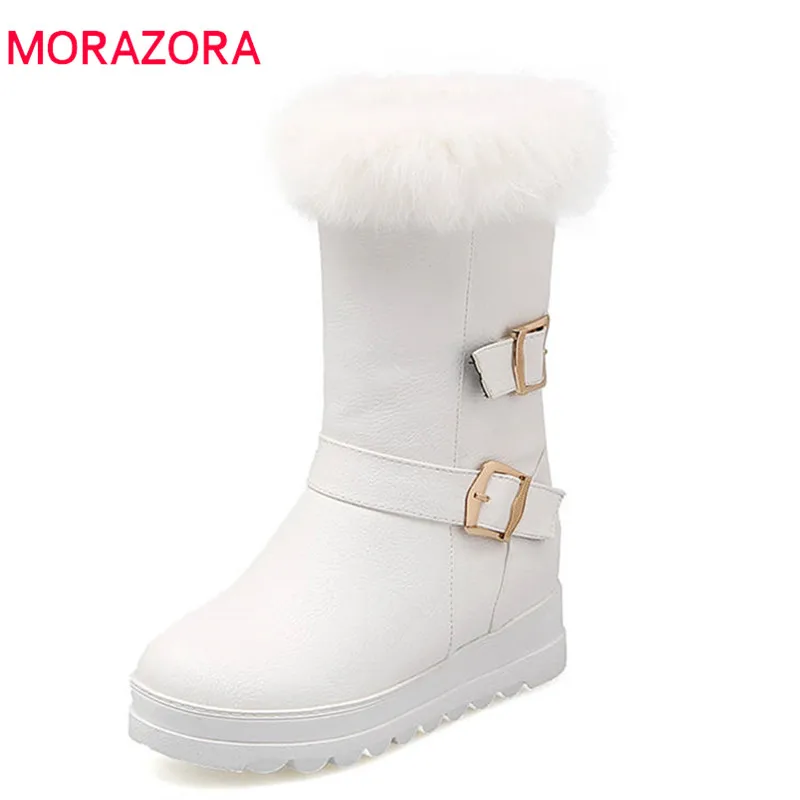 MORAZORA 2020 new arrival mid calf boots women round toe pu platform booties slip on casual shoes woman warm winter snow boots
MORAZORA 2020 new arrival mid calf boots women round toe pu platform booties slip on casual shoes woman warm winter snow boots
