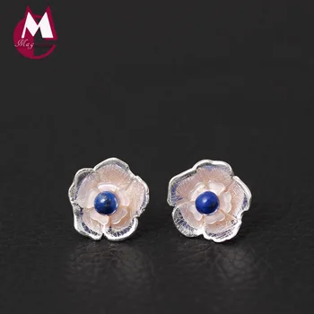 2018 NEW 925 Sterling Silver Earrings For Women Natural Stone Lapis Stud Earrings Original Design DIY Shell Flower Jewelry YE77
2018 NEW 925 Sterling Silver Earrings For Women Natural Stone Lapis Stud Earrings Original Design DIY Shell Flower Jewelry YE77