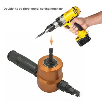 Nibbler Sheet Metal Cut Double Head Sheet Metal Cutter Drill Attachment Home Hand Tools Power Tools Accessories
Nibbler Sheet Metal Cut Double Head Sheet Metal Cutter Drill Attachment Home Hand Tools Power Tools Accessories