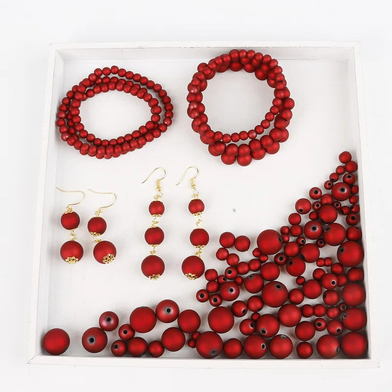 Plastic Frosted Matte Painted Beads Red Color Acrylic Bead Loose Spacer Beads for DIY Craft Jewelry Making Garment Accessories
Plastic Frosted Matte Painted Beads Red Color Acrylic Bead Loose Spacer Beads for DIY Craft Jewelry Making Garment Accessories