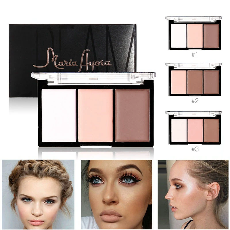 3 Color Face Highlighter Contour Brighten Concealer Bronzer Palette Pressed Powder V Shape Face Illuminator Make Up High Lighter
3 Color Face Highlighter Contour Brighten Concealer Bronzer Palette Pressed Powder V Shape Face Illuminator Make Up High Lighter