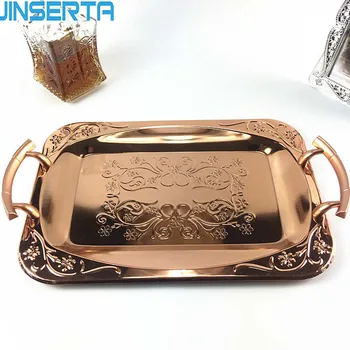 JINSERTA Metal Storage Tray Jewelry Display Plate with Handle Gold Dessert Fruit Cake Tray Creative Party Decoration Organizer
JINSERTA Metal Storage Tray Jewelry Display Plate with Handle Gold Dessert Fruit Cake Tray Creative Party Decoration Organizer