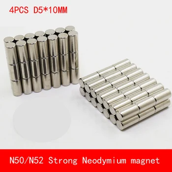 4PCS D5*10mm cylinder N50 N52 powerful magnetic force neodymium magnets fridge magnet 5X10MM
4PCS D5*10mm cylinder N50 N52 powerful magnetic force neodymium magnets fridge magnet 5X10MM