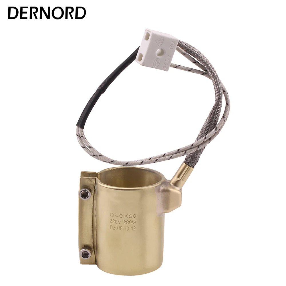 DERNORD Heating Element 220v 280w 40mm*60mm Brass Band Heater for Plastic Injection Machine
DERNORD Heating Element 220v 280w 40mm*60mm Brass Band Heater for Plastic Injection Machine