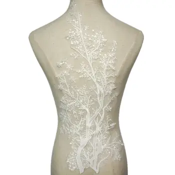 White Sequined Tree Flower Wedding Gown Appliques Embroidered Fabric Lace Trims Mesh Sew On Patch For Dress DIY Decoration
White Sequined Tree Flower Wedding Gown Appliques Embroidered Fabric Lace Trims Mesh Sew On Patch For Dress DIY Decoration