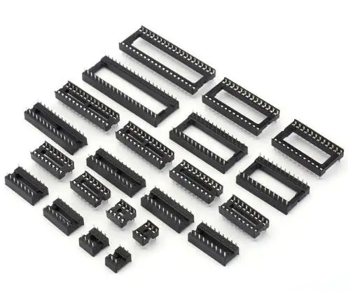 Квадратные отверстия IC розетки 6/8/14/16/18/20/24/28/32/40 Pin DIP адаптер шаг 2 54 мм разъем |