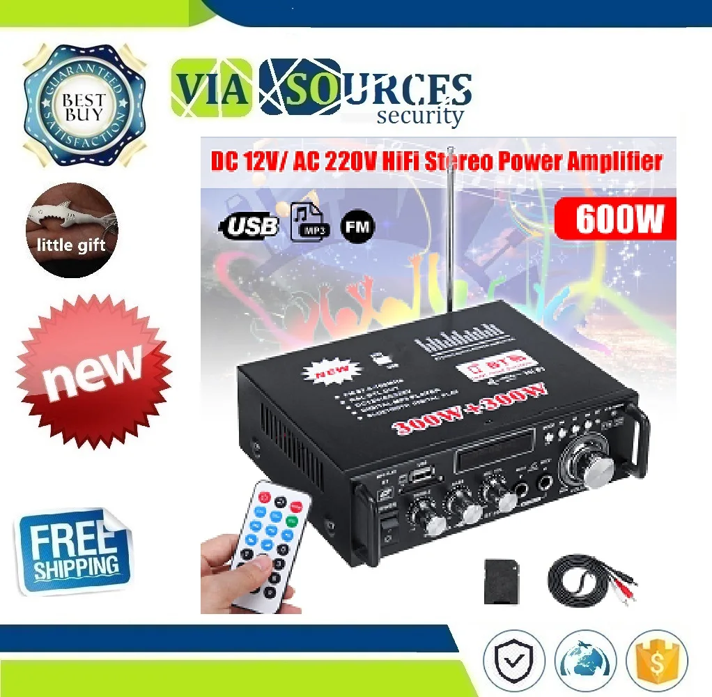 600W 220V Protable Home Amplifier Mini HiFi Stereo Audio Power Amplifier with Digital Bluetooth for Car Auto Home Audio
600W 220V Protable Home Amplifier Mini HiFi Stereo Audio Power Amplifier with Digital Bluetooth for Car Auto Home Audio