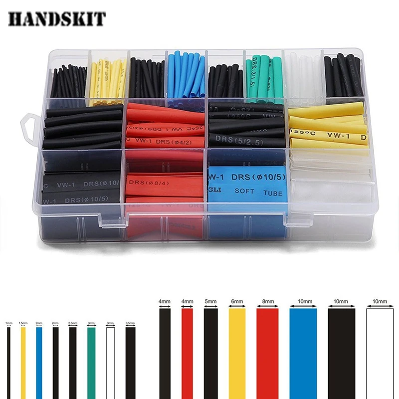 Handskit 560PCS Heat Shrink Tubing Eventronic Electrical Wire Cable Wrap Assortment Electric Insulation Tube Kit With Box
Handskit 560PCS Heat Shrink Tubing Eventronic Electrical Wire Cable Wrap Assortment Electric Insulation Tube Kit With Box