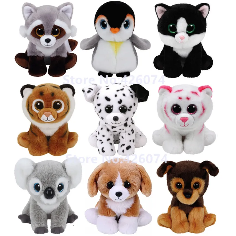 New Big Eyes Stuffed Animals Tiger Raccoon Penguin Seal Koala Dog Cat Kids Plush Toys For Children Gifts 15CM
New Big Eyes Stuffed Animals Tiger Raccoon Penguin Seal Koala Dog Cat Kids Plush Toys For Children Gifts 15CM