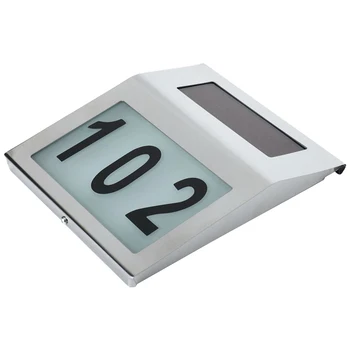 2 LED Solar Address Sign House Number Stainless Steel Illumination Street Solar Powered Wall Lamp Alphanumeric Number Light
2 LED Solar Address Sign House Number Stainless Steel Illumination Street Solar Powered Wall Lamp Alphanumeric Number Light
