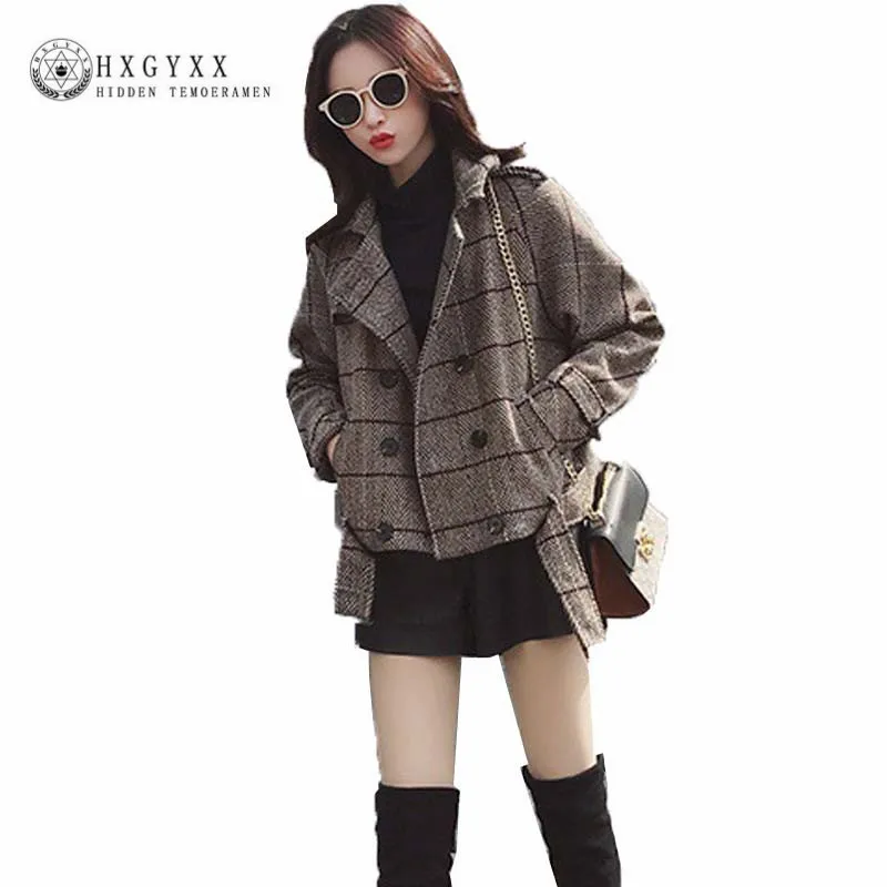 2019 Autumn Turn-down Collar Short Coat Double Breasted Warm Thick Jacket Plaid Fashion Outwear Sashes College Woman Gy81
2019 Autumn Turn-down Collar Short Coat Double Breasted Warm Thick Jacket Plaid Fashion Outwear Sashes College Woman Gy81