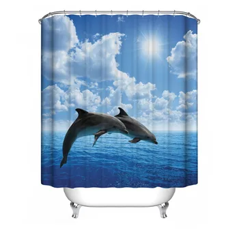 Polyester Waterproof Shower Curtain Seascape Bathroom Decorations dolphin / shark / sea lions 150*180cm 180*180cm 1Pcs
Polyester Waterproof Shower Curtain Seascape Bathroom Decorations dolphin / shark / sea lions 150*180cm 180*180cm 1Pcs