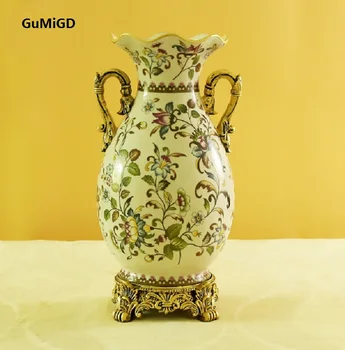 European luxury ceramic vase ornaments jewelry crafts vase Home Furnishing living room
European luxury ceramic vase ornaments jewelry crafts vase Home Furnishing living room