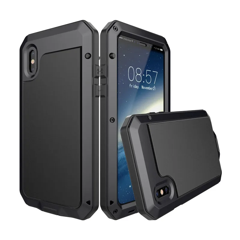 for iPhone 7 Case Waterproof Shockproof Metal Aluminum Heavy Duty Protection Case For iPhone X 7 8 plus Cover Funda Coque Black
for iPhone 7 Case Waterproof Shockproof Metal Aluminum Heavy Duty Protection Case For iPhone X 7 8 plus Cover Funda Coque Black