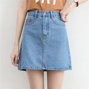 2020 New-Coming Women's Mini Skirt High Waist Slim Pack Hip Denim Short Skirt Female Pocket Button Patchwork Ladies Skirt
2020 New-Coming Women's Mini Skirt High Waist Slim Pack Hip Denim Short Skirt Female Pocket Button Patchwork Ladies Skirt