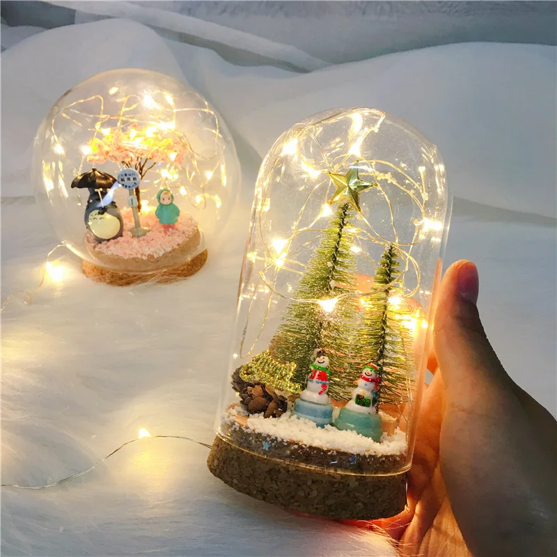 

Doll House Furniture Diy Miniature Dust Cover 3D Wooden Miniaturas Revelations Dollhouse casa Mini glass ball Box theater casa