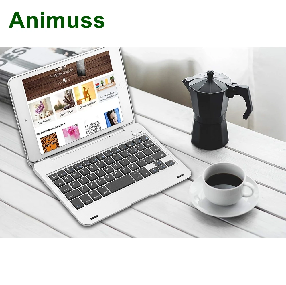 ANIMUSS Wireless Keyboard for iPad Mini Keyboard Case Folio Flip Smart Cover for iPad Mini 4 with Folding Stand Silent Typing
ANIMUSS Wireless Keyboard for iPad Mini Keyboard Case Folio Flip Smart Cover for iPad Mini 4 with Folding Stand Silent Typing