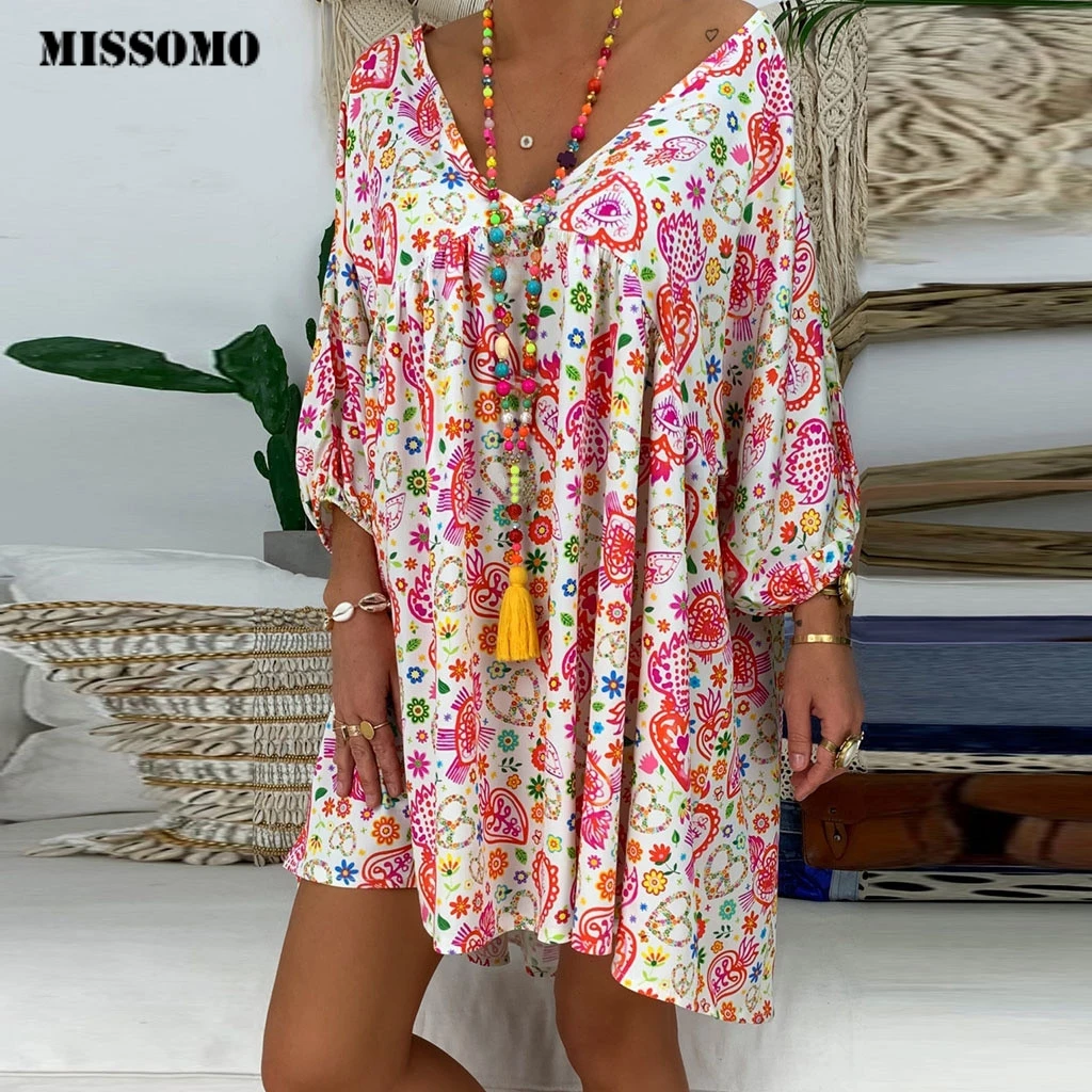 MISSOMO Plus size 5XL Women dress Loose Mini Summer Dress 2019 Print Vestido robe femme Bandage beach sundress clothes women 612
MISSOMO Plus size 5XL Women dress Loose Mini Summer Dress 2019 Print Vestido robe femme Bandage beach sundress clothes women 612