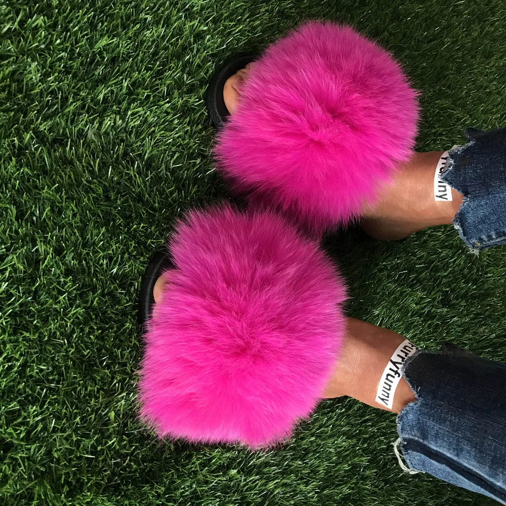 FunFur - Rose Color Real Fox Fur SlidesFluffy Fur Fashion Home Summer Sandals Women's Fur Slippers Shoes
FunFur - Rose Color Real Fox Fur SlidesFluffy Fur Fashion Home Summer Sandals Women's Fur Slippers Shoes