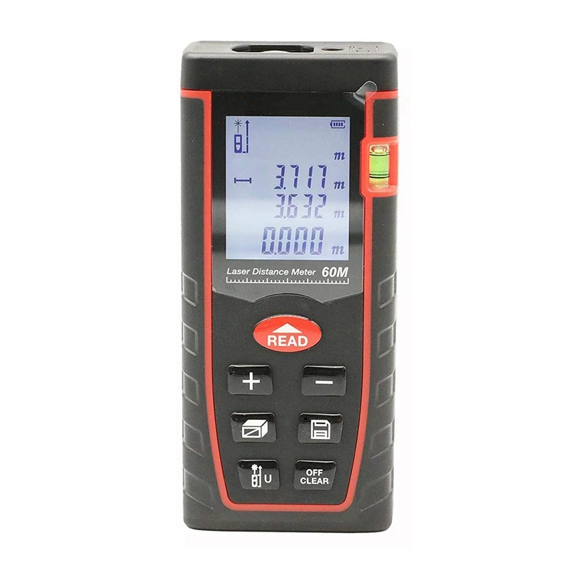 HOT-131Ft Distance Meter Digital Diastmeter Range Finder Meter Area Volume Measure Tool With Lcd 4 Line Display