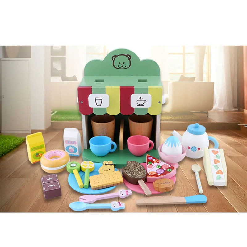 Kids kitchen wooden toy coffee machine toy restaurant wooden toy coffee Kit with donut bread cake candy toy
Kids kitchen wooden toy coffee machine toy restaurant wooden toy coffee Kit with donut bread cake candy toy