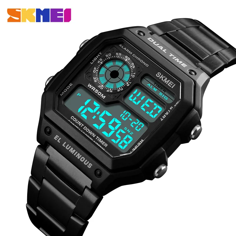 SKMEI Sports Watches Men Top Luxury Fashion 5Bar Waterproof Sport Watch Men Stainless Steel Digital Watch Mens reloj hombre 2019
SKMEI Sports Watches Men Top Luxury Fashion 5Bar Waterproof Sport Watch Men Stainless Steel Digital Watch Mens reloj hombre 2019