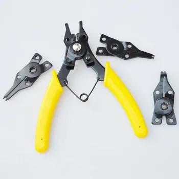 4 in 1 Multitool Circlip Snap Ring Plier Four Headed Pliers Fastener Shaft Used Spring Disassembly Puller Springs Pliers Set
4 in 1 Multitool Circlip Snap Ring Plier Four Headed Pliers Fastener Shaft Used Spring Disassembly Puller Springs Pliers Set