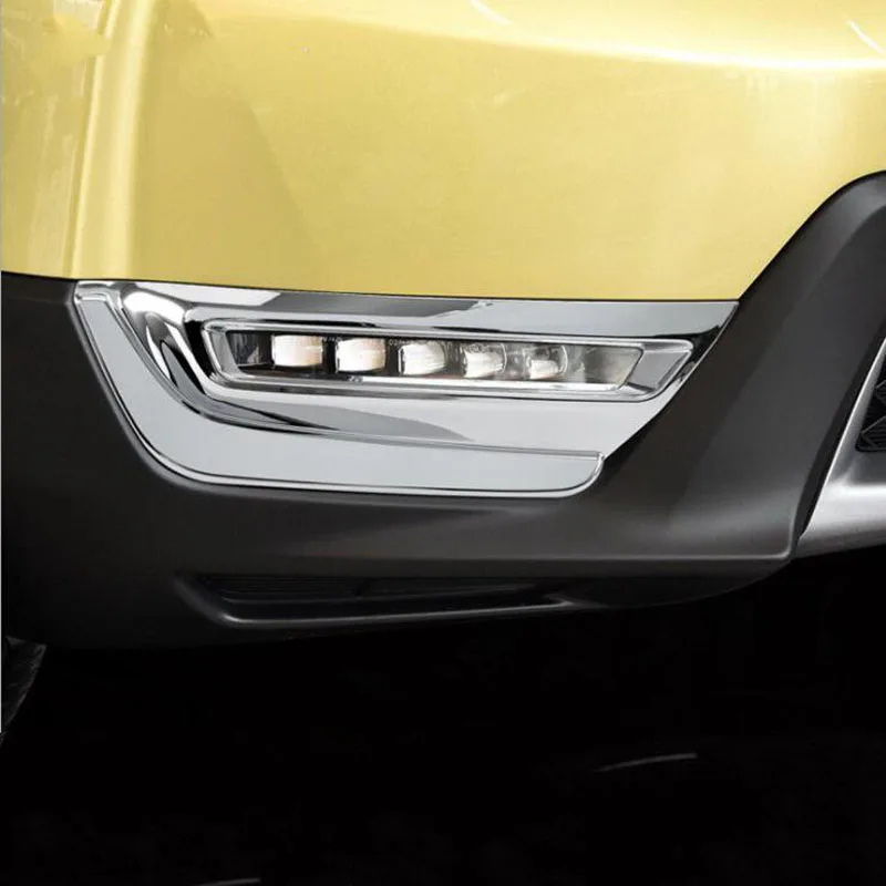 Free Shipping For Honda CR-V 2017 2PCS High Quality ABS Chrome Car Front Headlight Fog Lamp Cover Trim Styling Accessories | Автомобили и