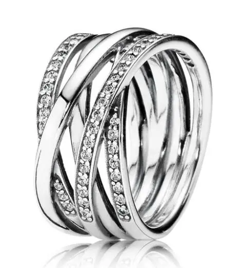 Authentic 925 Sterling Silver Pan Ring Openwork Eternity Entwined Crystal Rings For Women Wedding Party Gift Fine Jewelry
Authentic 925 Sterling Silver Pan Ring Openwork Eternity Entwined Crystal Rings For Women Wedding Party Gift Fine Jewelry