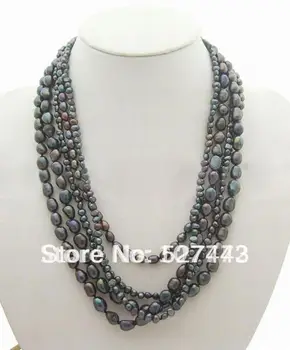 Wholesale free shipping >>Beautiful! 5S Black Pearl Necklace Necklace 
Wholesale free shipping >>Beautiful! 5S Black Pearl Necklace Necklace