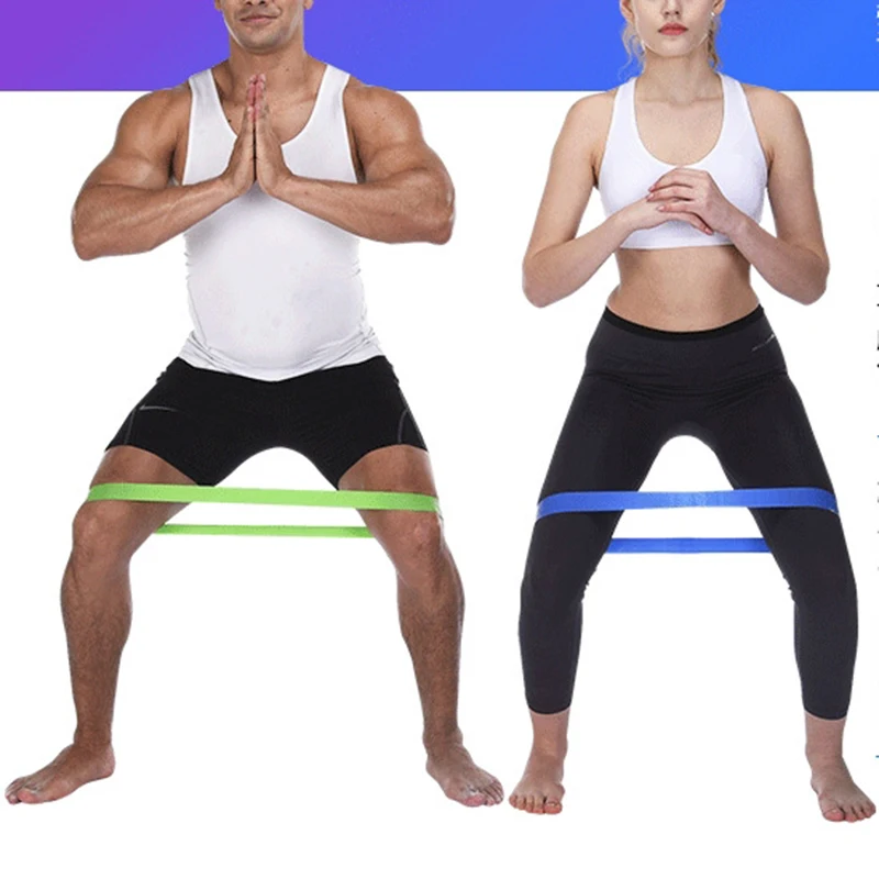 Резиновая лента фитнес резинка для йоги пилатеса занятий в спортзале 0.35 мм 1.1