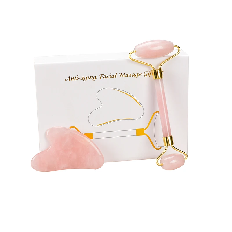 Rose Quartz Jade Roller Guasha Noiseless Double Head Facial Roller Massager Gift Box for Face Cream Use Anti Cellulite Wrinkle
Rose Quartz Jade Roller Guasha Noiseless Double Head Facial Roller Massager Gift Box for Face Cream Use Anti Cellulite Wrinkle