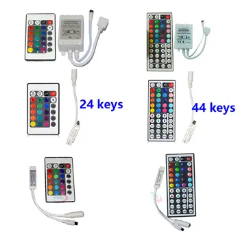 DC12V 24/44 Keys RGB Controller Remote IR Wireless Dimmer Led controller Controle for 2835 3014 3528 5050 RGB LED Strip Light
DC12V 24/44 Keys RGB Controller Remote IR Wireless Dimmer Led controller Controle for 2835 3014 3528 5050 RGB LED Strip Light
